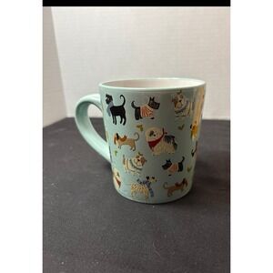 Global Design Connections Mug Cup Dogs W Scarves Sweaters Happy Howl-iday! Large